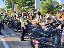 Gelar Razia, Satlantas Polres Kobar Amankan 25 Sepeda Motor