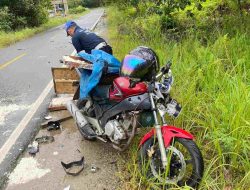 Penjual Tahu Sumedang Tabrakan dengan Honda Beat di Bambulung