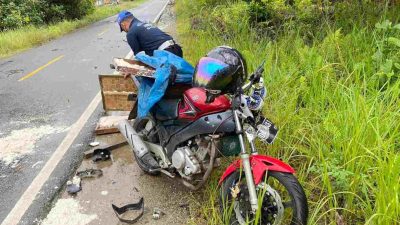 Penjual Tahu Sumedang Tabrakan dengan Honda Beat di Bambulung