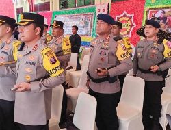 Kapolres Barito Timur Hadiri Upacara HUT Ke-78 Brimob di Mako Satbrimob Polda Kalteng