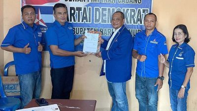 Muniko Kurniawan Daftarkan Diri ke Partai Demokrat Sebagai Bakal Calon Bupati Barito Timur