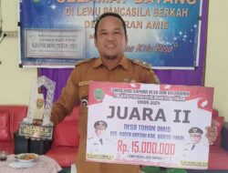 Desa Turan Amis Juara II Lomba Hias Gapura Tingkat Provinsi