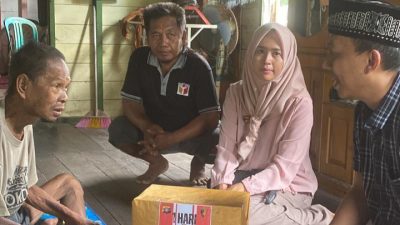Satu Hari Satu Kebaikan, Satreskrim Polres Barito Timur Sapa Warga Kurang Mampu di Desa Matabu