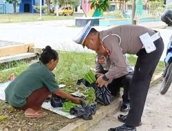 Borong dan Bagikan Sayur Gratis: Cara Satlantas Polres Barito Timur Tebar Kebaikan di Pagi Hari