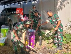 Pabung Kodim 1012 Buntok Tegaskan Komitmen Lingkungan Lewat Aksi Kerja Bakti World Cleanup Day