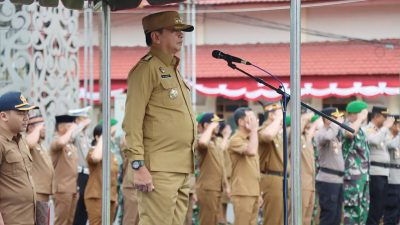 Pemkab Barito Timur Tegaskan Komitmen Jaga Kondusivitas Lewat Apel Gabungan