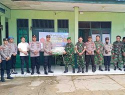 Polsek Dusun Tengah Beri Kejutan Tumpeng untuk Koramil Ampah di HUT ke-80 TNI