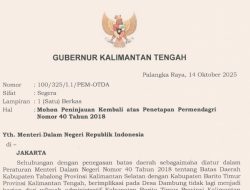 Gubernur Kalteng Minta Tinjau Ulang Permendagri yang Hilangkan Desa Dambung dari Wilayah Bartim