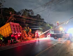 Truk Tabrak Tiang Listrik di Kunding, Sebagian Barito Timur Gelap