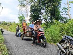 Atasi Rumput Liar di Bahu Jalan, Pemdes Pulau Patai Jaga Keselamatan Pengendara